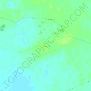 Топографическая карта Успенка, высота, рельеф