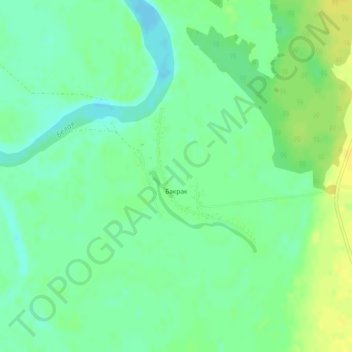 Топографическая карта Бакрак, высота, рельеф