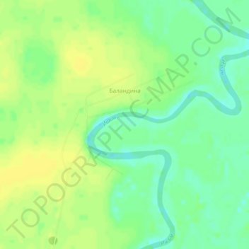 Топографическая карта Баландина, высота, рельеф