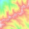 Топографическая карта хребет Заилийский Алатау, высота, рельеф