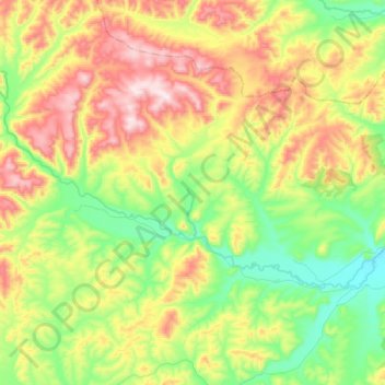 Топографическая карта Таштып, высота, рельеф