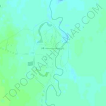 Топографическая карта Новочерниговка, высота, рельеф