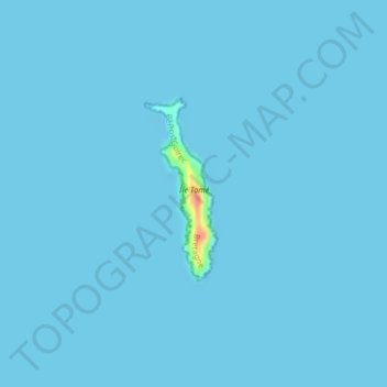 Топографическая карта Île Tomé, высота, рельеф