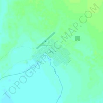 Топографическая карта Корлики, высота, рельеф