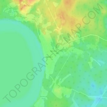 Топографическая карта Бровск, высота, рельеф