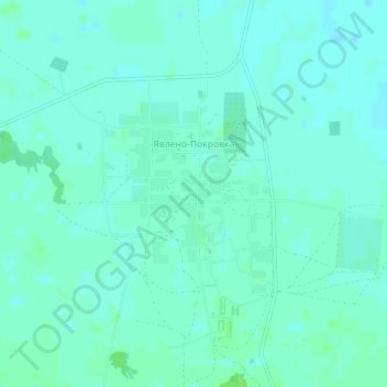 Топографическая карта Явлено-Покровка, высота, рельеф
