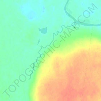 Топографическая карта Токма, высота, рельеф