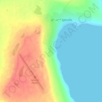 Топографическая карта Igloolik, высота, рельеф