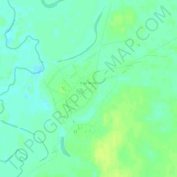Топографическая карта Коктюль, высота, рельеф