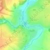 Топографическая карта Истье, высота, рельеф