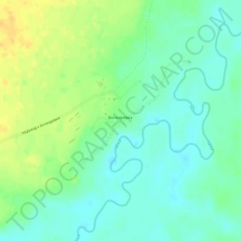 Топографическая карта Бочкаревка, высота, рельеф