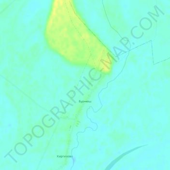 Топографическая карта Бурнюш, высота, рельеф