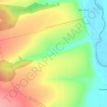 Топографическая карта Кирик, высота, рельеф