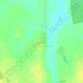 Топографическая карта Шишково, высота, рельеф