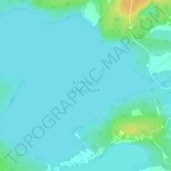 Топографическая карта Большое Северное, высота, рельеф