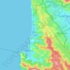 Топографическая карта Pacifica, высота, рельеф