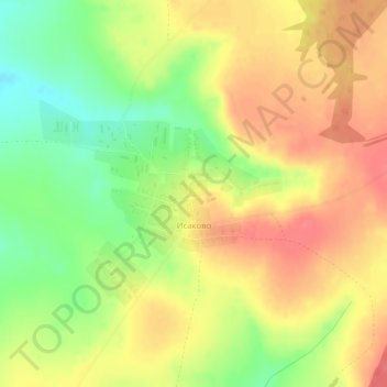Топографическая карта Исаково, высота, рельеф