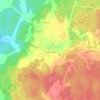 Топографическая карта Лужицы, высота, рельеф