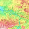 Топографическая карта Sächsische Schweiz, высота, рельеф