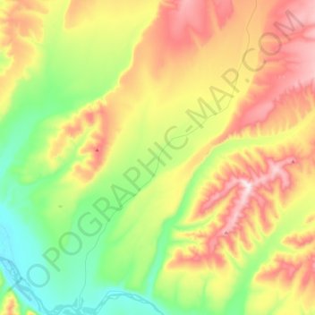 Топографическая карта Таас Юрях, высота, рельеф