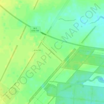 Топографическая карта Вишневая полоса, высота, рельеф