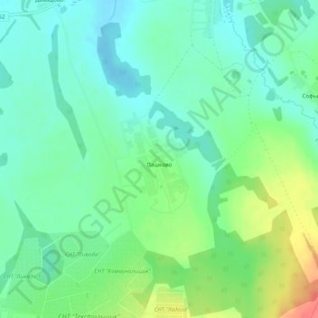 Топографическая карта Пашково, высота, рельеф
