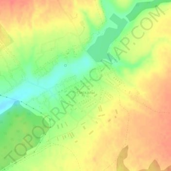 Топографическая карта Пискалы, высота, рельеф