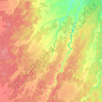 Топографическая карта Холынья, высота, рельеф