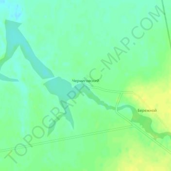 Топографическая карта Черниговский, высота, рельеф