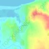 Топографическая карта Амдерма, высота, рельеф