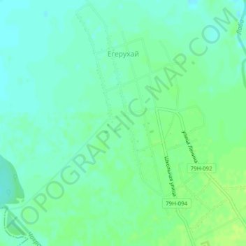 Топографическая карта Егерухай, высота, рельеф