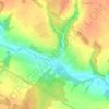 Топографическая карта Истье, высота, рельеф