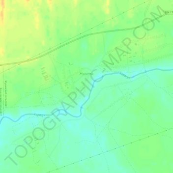Топографическая карта Жуланка, высота, рельеф