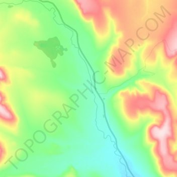 Топографическая карта Аркагала, высота, рельеф