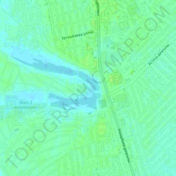 Топографическая карта Горки, высота, рельеф