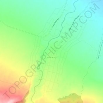 Топографическая карта Рошни-Чу, высота, рельеф