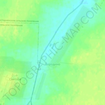 Топографическая карта Бородино, высота, рельеф