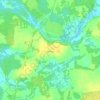 Топографическая карта Кунеево, высота, рельеф