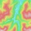 Топографическая карта 内川湖, высота, рельеф
