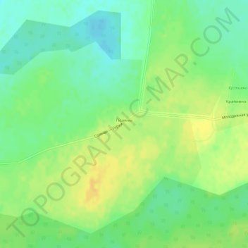 Топографическая карта Поляны, высота, рельеф