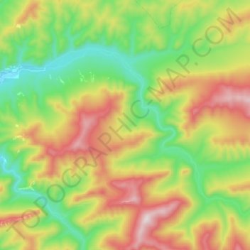 Топографическая карта Сизая, высота, рельеф