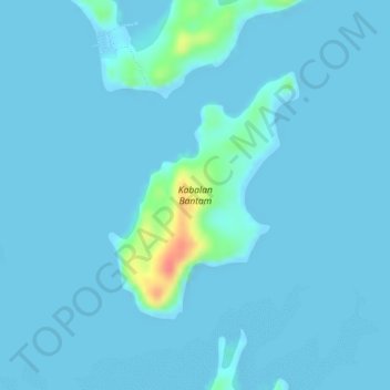 Топографическая карта Kabalan Bantam, высота, рельеф