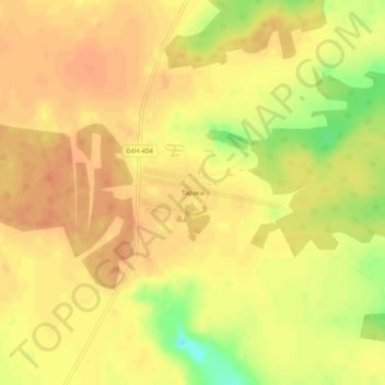 Топографическая карта Тарака, высота, рельеф