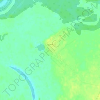 Топографическая карта Истриково, высота, рельеф