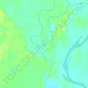 Топографическая карта Оклан, высота, рельеф