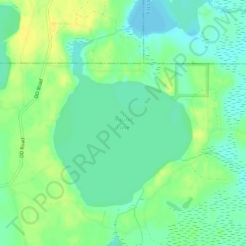 Топографическая карта Round Lake, высота, рельеф