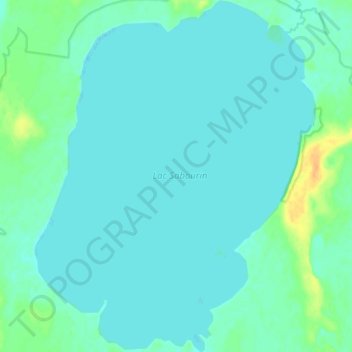 Топографическая карта Lac Sabourin, высота, рельеф