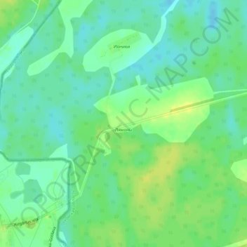 Топографическая карта Лямоны, высота, рельеф