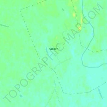 Топографическая карта Аянка, высота, рельеф