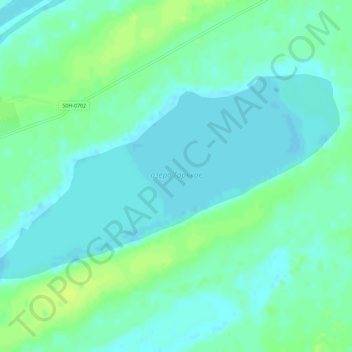 Топографическая карта озеро Горькое, высота, рельеф